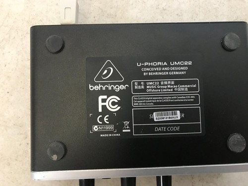 Behringer Euphoria | UMC22 | 2 Channel | Audio Interface | Sound Card | USB- A - Picture 7 of 7