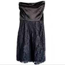 Jump Girl Dress size 7/8 Black Lace Strapless Short Cocktail Homecoming