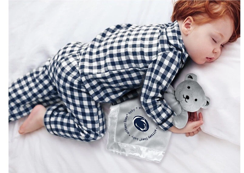 Manta de oso de seguridad para bebés Penn State producto con licencia NCAA 14X14 gris Foto 2 de 3
