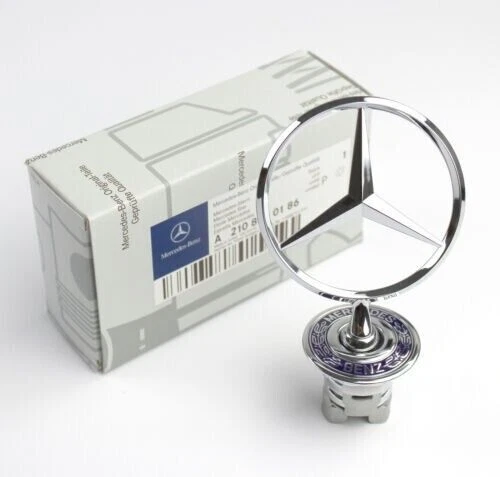 Adorno emblema capó delantero estrella montado Mercedes-Benz OEM actualización clase C E S Foto 2 de 4