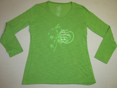 Trust Your Journey Women's Long Sleeve Tee * Green * 1X * Change Thoughts World