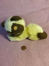 Vtg 7" Dakin SIAMESE CAT SLEEPING 1979 Brown cream plush stuffed w/ nutshells