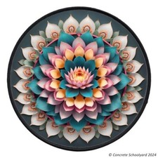 Fractal Lotus Patch, Large Jacket Patch Up To 25cm Flower Lotus Flower, Hippy,