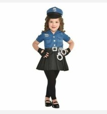 Amscan Girls Officer Cutie Cop Costume - Toddler Size 2 , Blue
