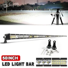 Roof 50inch LED Light Bar Flood Spot Combo Driving 4WD Offroad SUV Truck UTV 52"