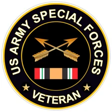 US Army Special Forces Veteran Bumper Sticker Military Vinyl Soldier Decal 5"