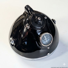 Lucas Style 7 Complete Headlamp Triumph Bsa Norton Ajs Black Chrome Rim Ssu700