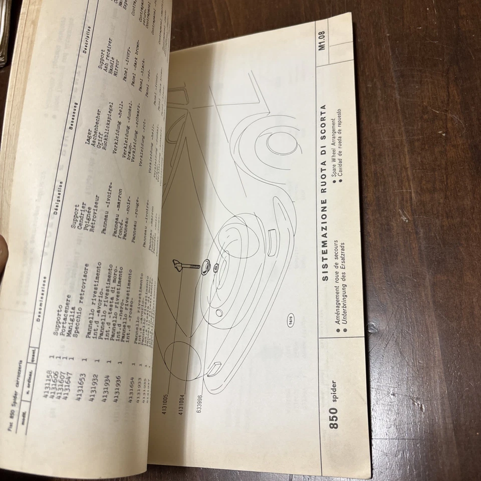 Fiat 850 Spider Catalogo Prima Edizione 1965 - Immagine 4 di 4