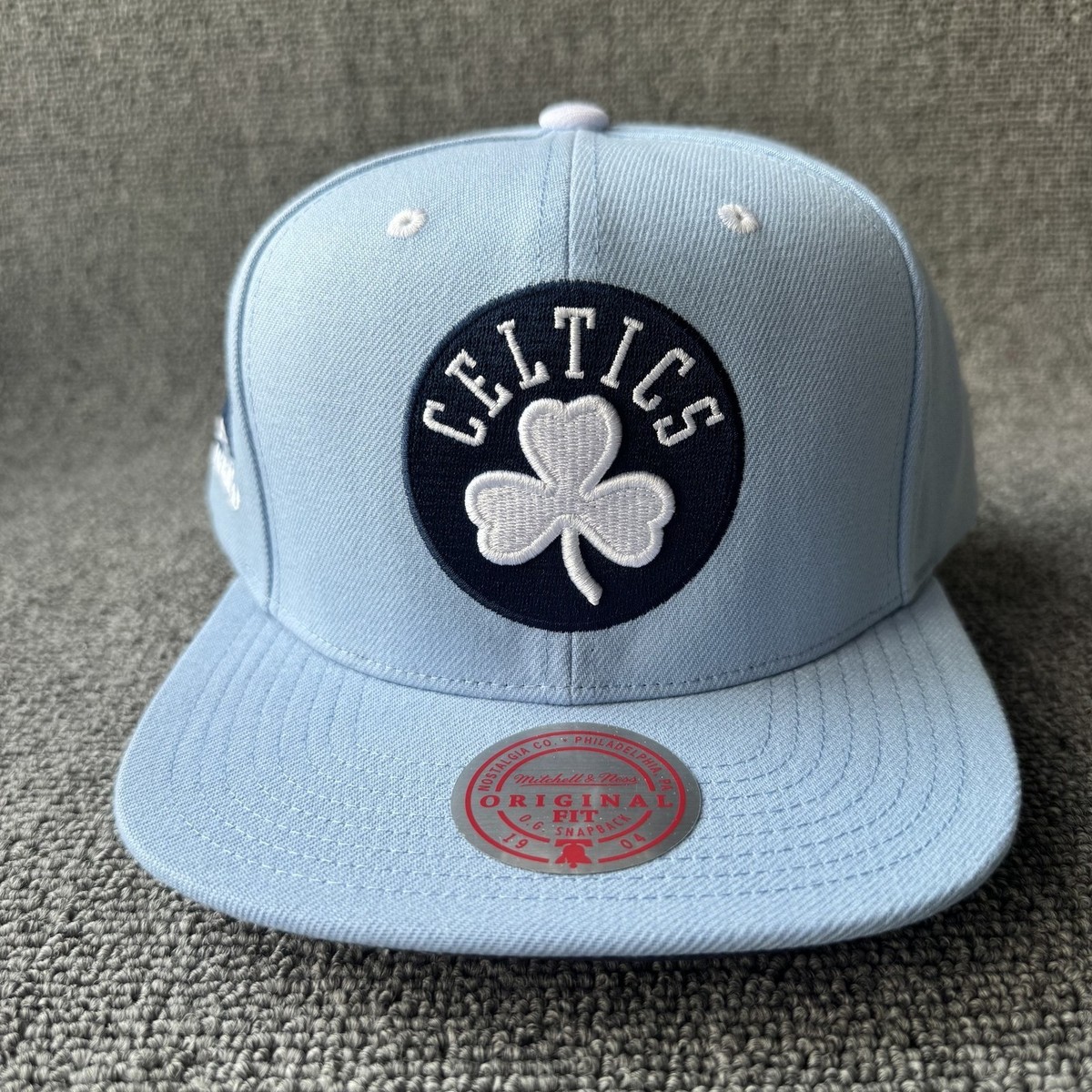 Mitchell & Ness Boston Celtics Light Blue Snapback Cap Hat