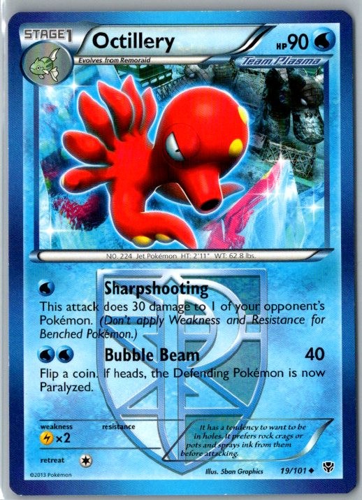 Octillery (Team Plasma) Uncommon Plasma Blast 19/101 LP