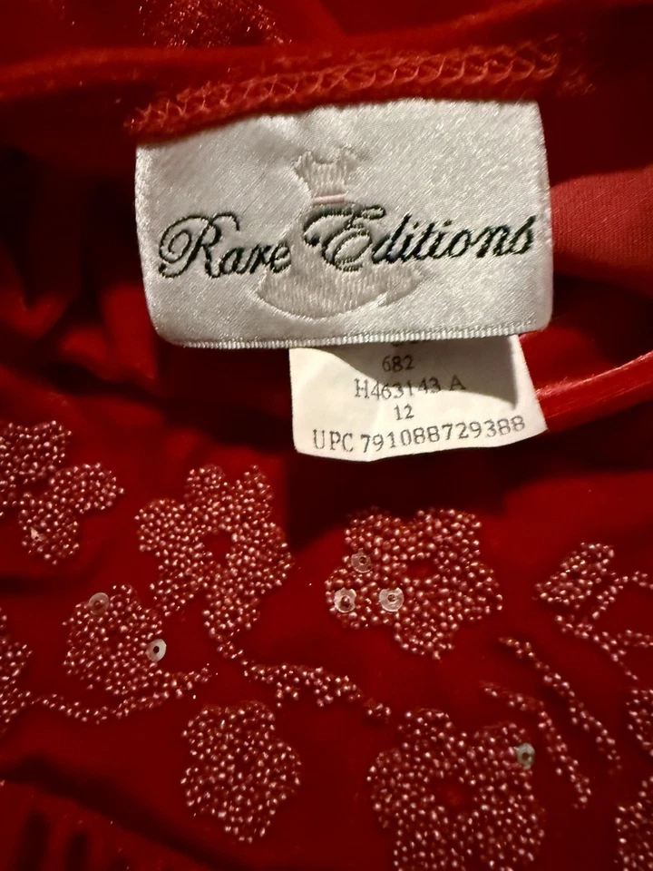 Vestido de vacaciones para niñas talla 12 con diseño de cuentas y lazo trasero Foto 3 de 4