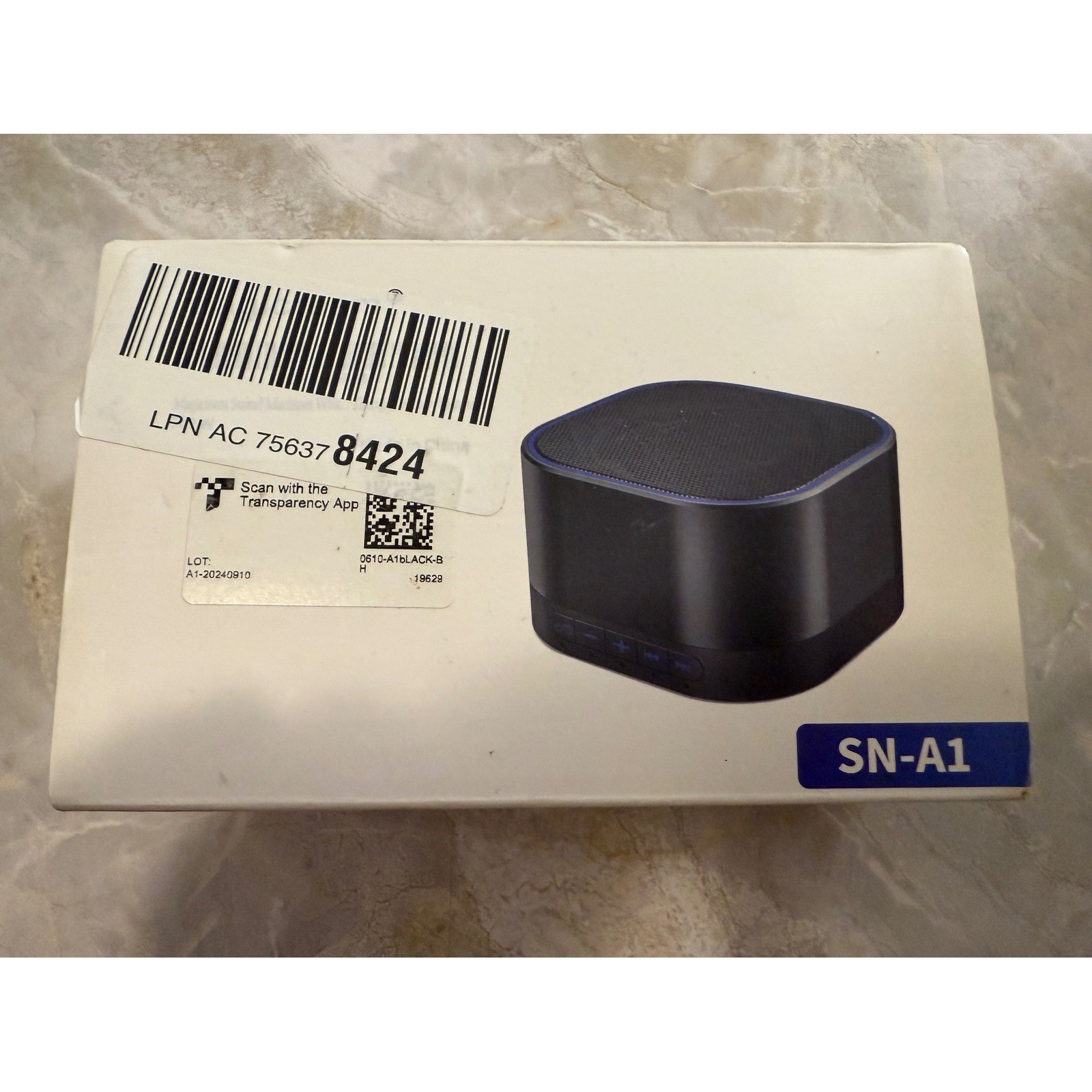 MagicTeam White Noise Machine Sound Machine SN-A1 Sleep Aid Portable Black