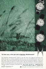 1959 Hamilton Watch: A Keen Eye A Fine Gun Vintage Print Ad