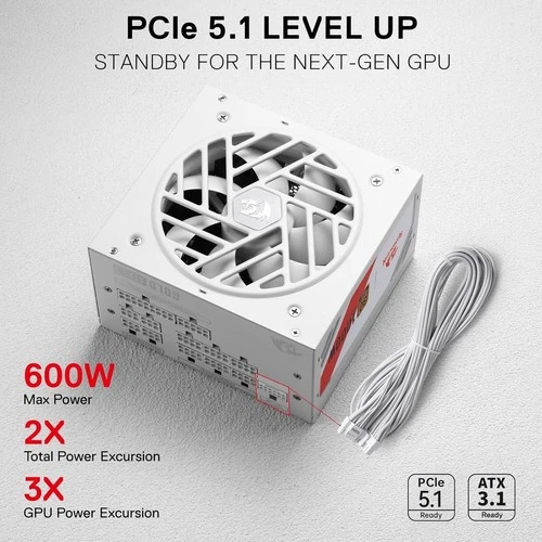 Redragon RGMS-1000W PRO 80+ Gold 1000 Watt Power Supply