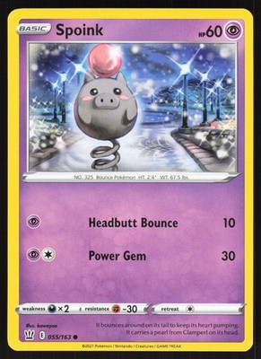 Spoink SWSH05: Battle Styles 055/163 NM kawayoo