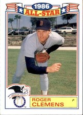 1987 Topps Rack Pack Glossy Roger Clemens  1986 All-Stars #21 Boston Red Sox