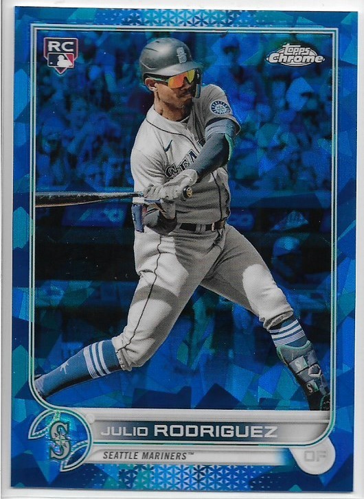 2022 Topps Chrome Sapphire Julio Rodriguez #67 Rookie Card Seattle Mariners