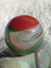 9.9 5/8" Wet Mint Wispy Akro Popeye Marble Outstanding Bright Colors.