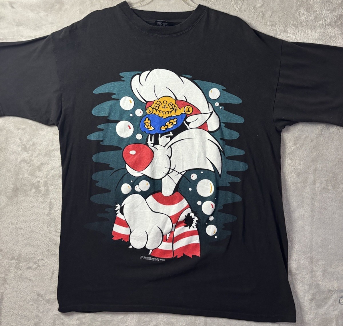 Vintage Sylvester Cat T Shirt Looney Tunes 1995 Warner Bros Graphic Tee 2XL