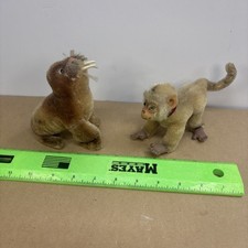 Vintage Steiff Small Wally Walrus Coco Monkey Lot