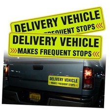 2PCS Reflective Delivery Driver Magnet for Car,Eye-catching Frequent Stops Car