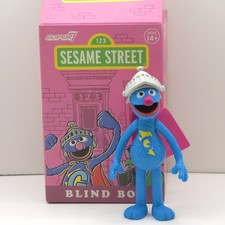 2024 SUPER 7 123 SESAME STREET Grover Hero 3 1/2 BLIND BOX FIGURE New Wave 3