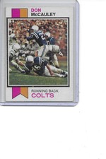 1973 Topps Don McCauley Rookie Baltimore Colts Football Card #81. rookie card picture