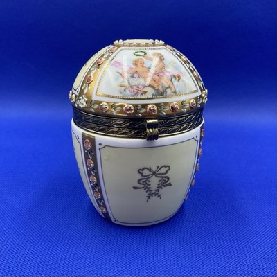 Vintage Vanity Box Ardalt Lenwile Porcelain Floral 5  Tall 3.5   Wide
