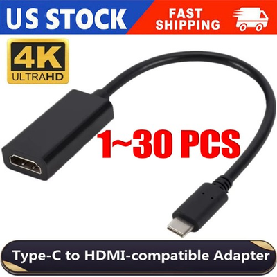#ad USB C Type C To HDMI Adapter USB3.1 Cable For MHL Android Phone Tablet Black LOT $50.99