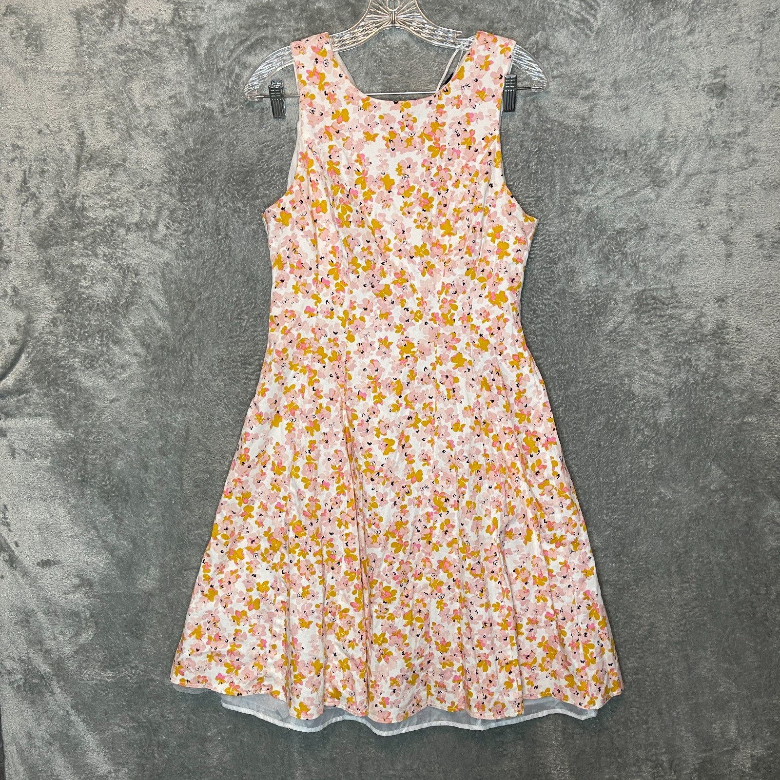 Liz Claiborne Women Girly Bloomcore Coquette Retro Daisy Floral A Line Dress 8