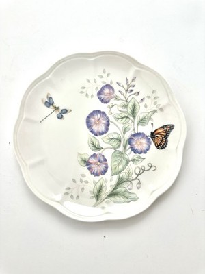 Lenox Butterfly Meadow Flutter Scalloped Accent Plate 9 1/4'' EASTERN BLUEBIRD 