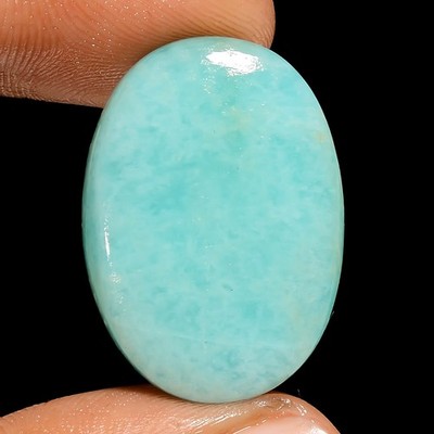 Trendy Natural Amazonite Loose Gemstone Oval Shape Cabochon 21 Ct 26X18X5 mm