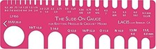 Slide On Knitting And Crochet Gauge 8-0 To 35, Pink