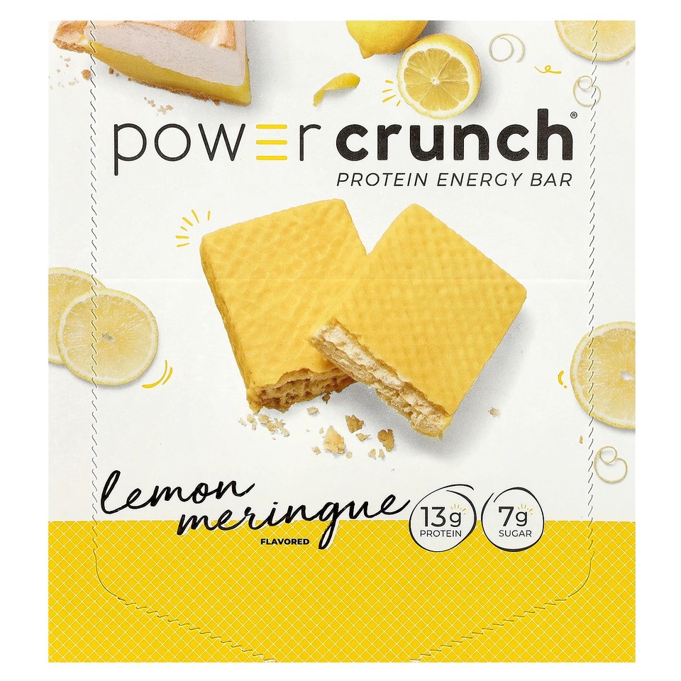 Power Crunch®, Protein Energy Bar, Lemon Meringue, 12 Bars, 1.4 oz (40 g) Each