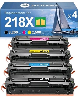 MYTONER 218X Toner Cartridges 4 Pack 3301fdw [with Chip] Compatible Replacement
