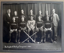 1926 Hockey Photo  Yankees & Red Sox Danny MacFayden & Bruins Eddie Jeremiah