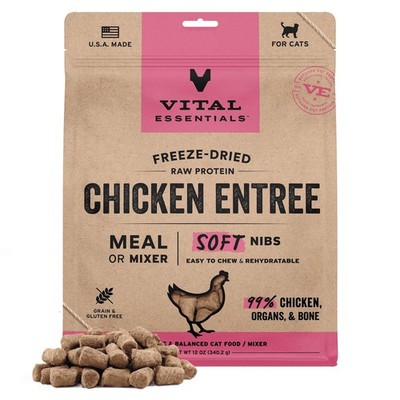 Freeze Dried Cat Food, Raw Chicken Soft Nibs | Complete Meal or Topper | 99% ...