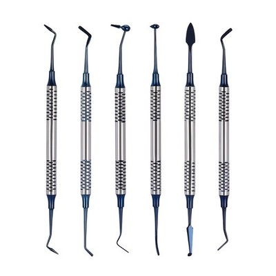 5 Sets of Dental Resin Filling Tools Set Aesthetic Repair Kit  6 Piece /Set