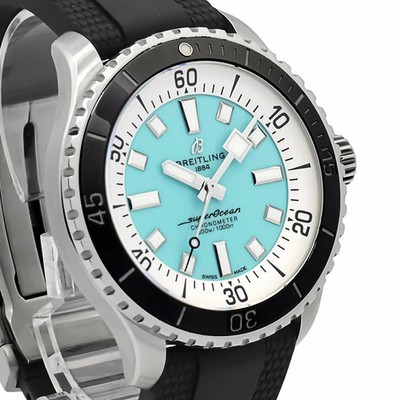 Refinished BREITLING Superocean Automatic 44 A17376211L2S1 Automatic Turquoise B