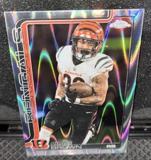 Chase Brown Cincinnati Bengals 2025 Topps Chrome Wave Refractor #62