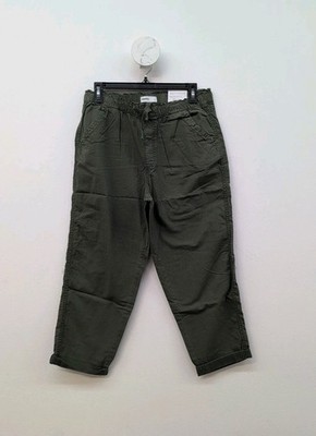 Sonoma Goods For Life Easy Paper Bag Waist Women's Capri Medium Maile Green