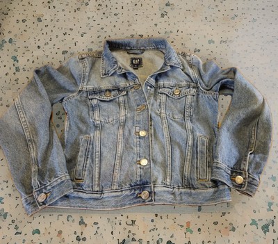Gap Kids Girls Jean Jacket 12 XL Blue Denim Fall Layering Classic Basic Capsule