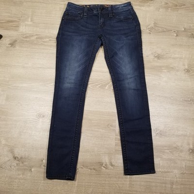 Rock Revival Adele Skinny Jeans Low Rise Womens Size 29x32 Dark Wash Stretch
