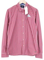 Scotch & Soda Ams Couture Herren Hemd L Rot Reine Baumwolle Kariert Muster