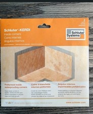 2 Schluter Kerdi Pre-Formed 90  Inside Corner 2-Pack  NEW 