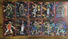 2024-25 Prizm Basketball - Red Cracked Ice Prizm 10 Card Lot, 4 Rookies! VALUE