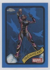 2025 Topps Chrome Marvel Comics Blue Refractor 171/299 Ironheart #71 1hr4