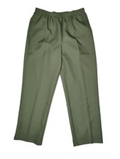 Alfred Dunner Green High Rise Straight Leg Pull On Dress Pants 10