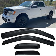 Window Visors Rain Guards Side Vent Deflectors for Ford F150 2004-2014 Super/Ext