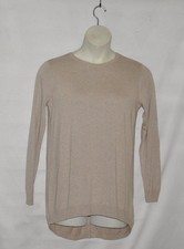 Joan Rivers Long Sleeve Knit Sweater With Back Buttons Size S Beige